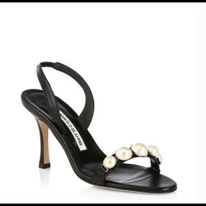 Manolo Blahnik Minchisli Pearl Sandals